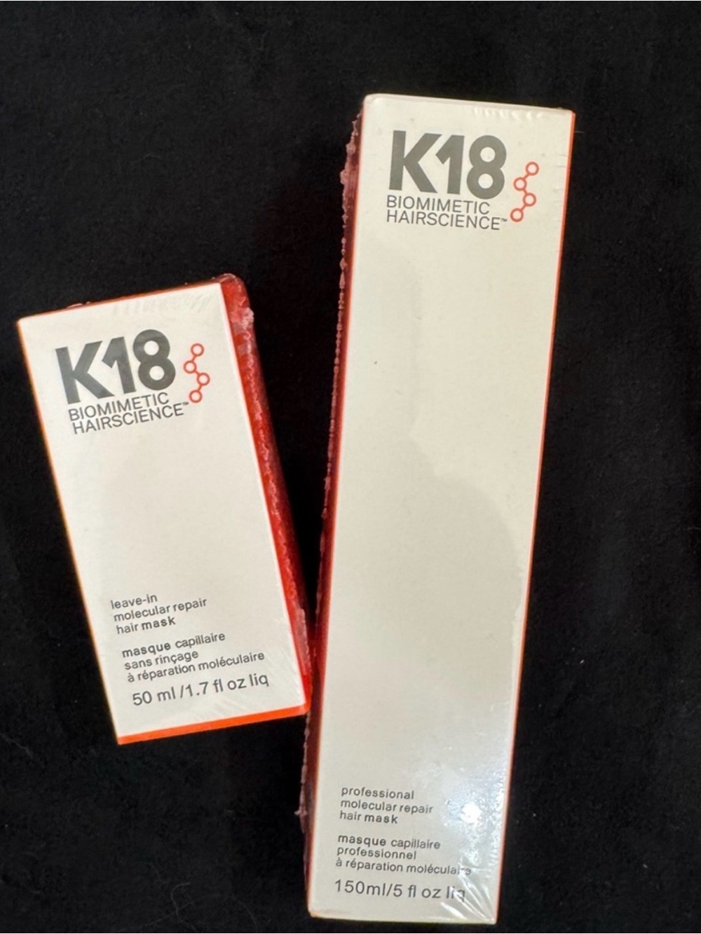 K18 Biomimetic Hairscience Repair Hair Mask and Leave-in Mask
